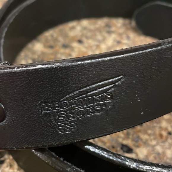 Redwing Leather Black Belt Style 96519 Gold Buckle Size 50 Excellent Condition - Picture 2 of 9